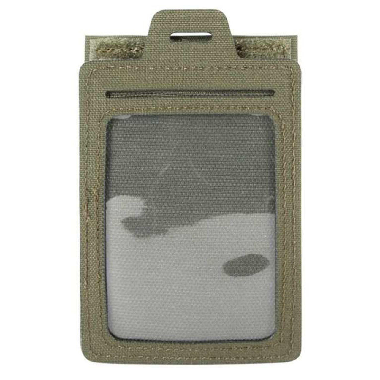 The durable ID shell is perfect for cards, pens, and other essentials! Easily clip it on when you need it and take it off just as quickly--it even functions as a handy patch. It's the perfect companion for any of life's adventures. www.defenceqstore.com.au olive front