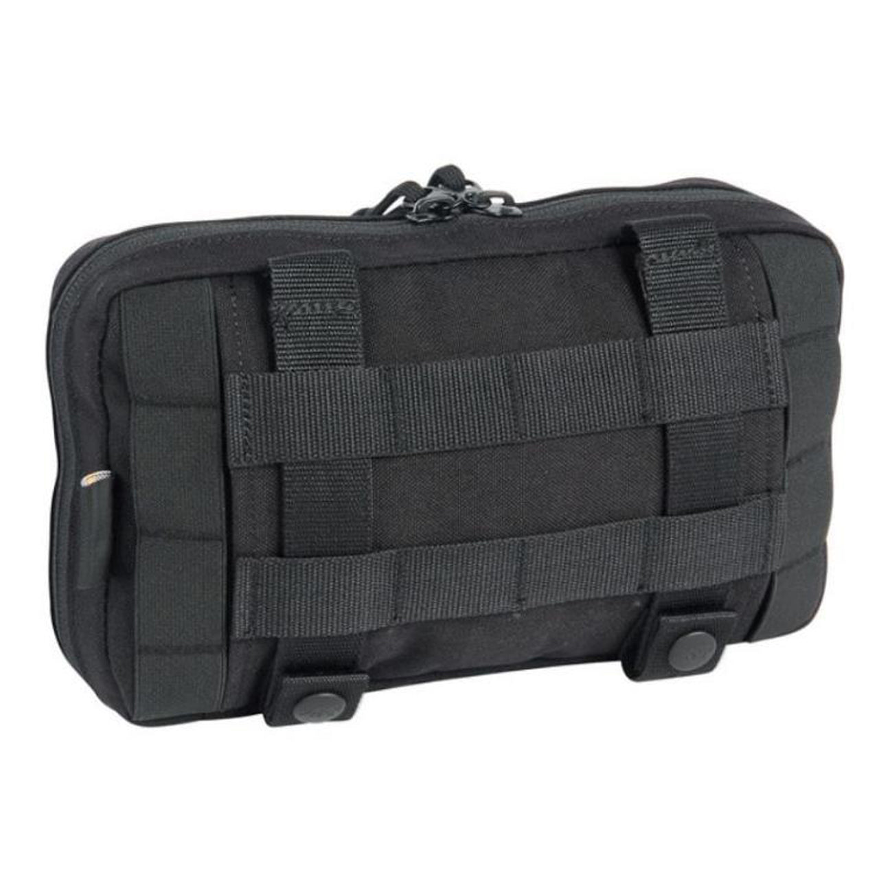 This expansive version of the TT Admin Pouch stores all your must-have items for lightning-fast access. It's the perfect combination of protection and accessibility, so you can be confident you're ready for any situation. www.defenceqstore.com.au black back view