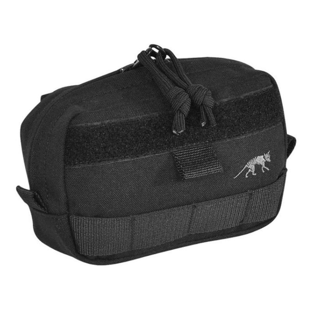 This horizontal pocket features a MOLLE snap button system, an extra wide zipped opening, and hook-and-loop strips for a personalised name tag. Experience the convenience of the Tasmanian Tiger Tactical Pouch 4 Horizontal! www.moralepatches.com.au black front view