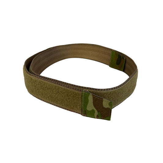 Inner belt is meant to be worn like a normal belt through the 1.5" belt loops. And it used as a inner belt which secures to 1.5"-2.25" outer belt(tactical belt/duty belt/gun belt) in two-belt system. www.defenceqstore.com.au