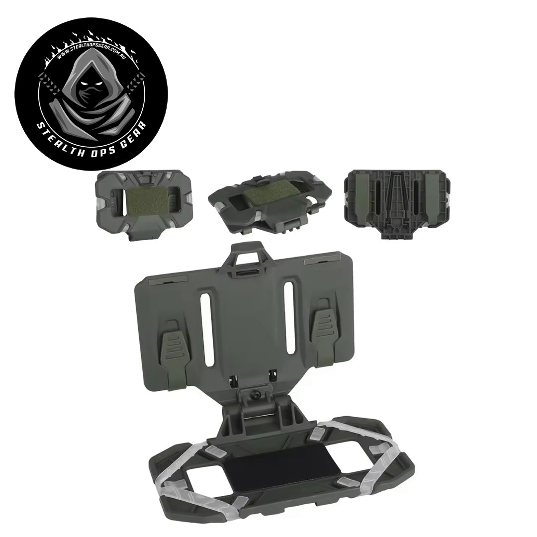 Crafted to hold devices measuring up to 8 x 16 x 2 cm, this board guarantees a secure fit for your gear. It easily mounts onto 4×3 MOLLE systems and is compatible with all MOLLE tactical equipment, making it an essential part of your setup. Featuring a folding fixed buckle, it folds compactly for convenient storage and transport whenever you need. www.defenceqstore.com.au