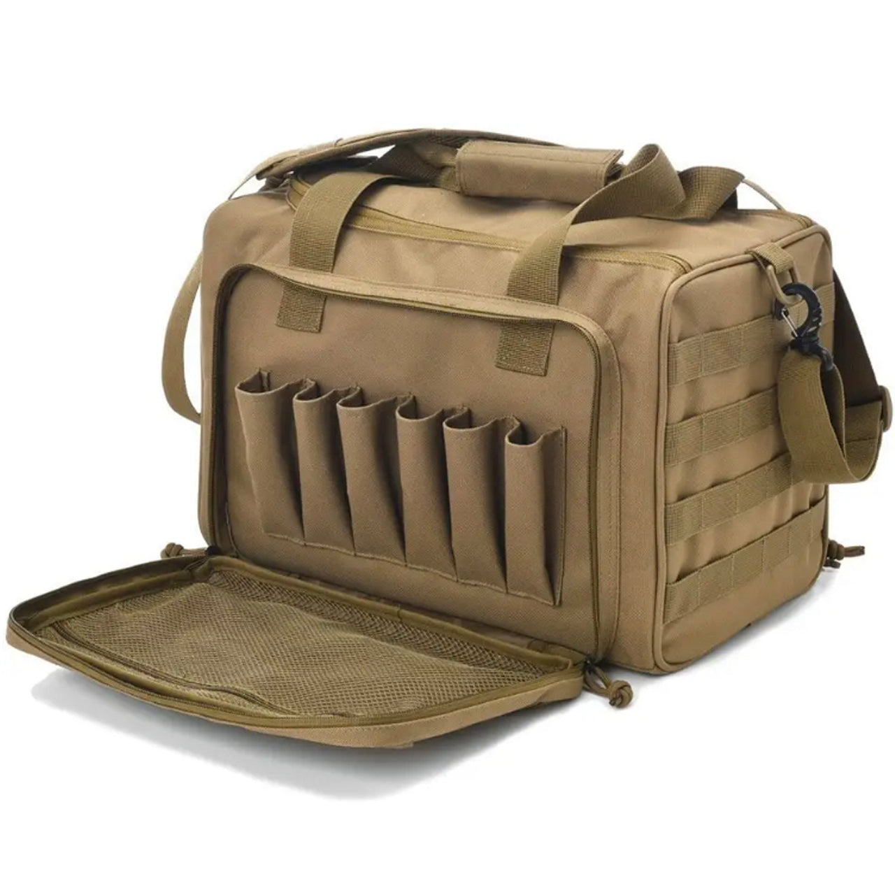 Tactical Gun Range Bag Shooting Duffle Bags for Handguns Pistols with Lockable Zipper and Heavy Duty Antiskid Feet. www.defenceqstore.com.au