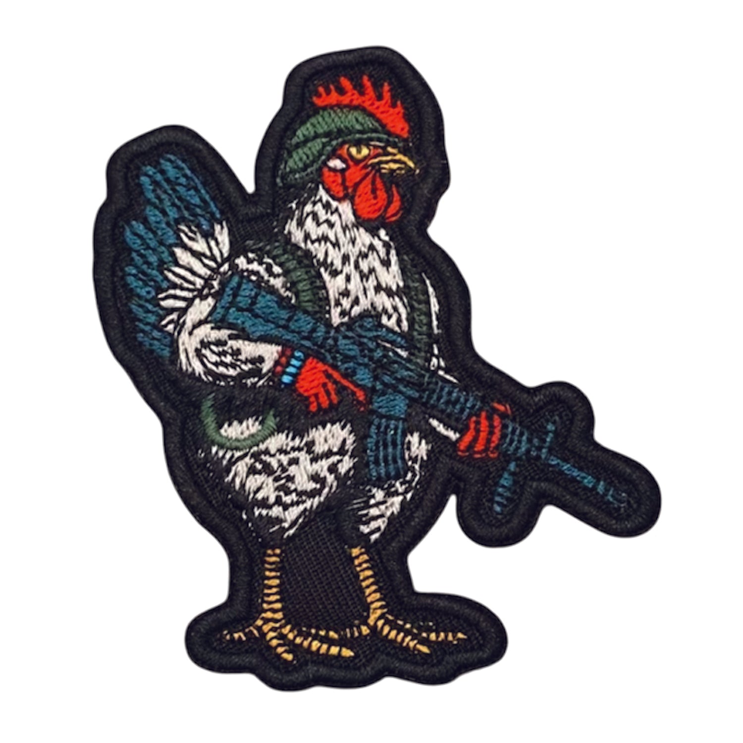 Tactical Rooster Morale Patch Velcro Backed, measuring 7.5x6.5cm, is a striking and durable addition to personalize your gear with style and toughness. Crafted with high-quality embroidery, this patch features a versatile pattern that blends seamlessly with various tactical and outdoor equipment. www.defenceqstore.com.au