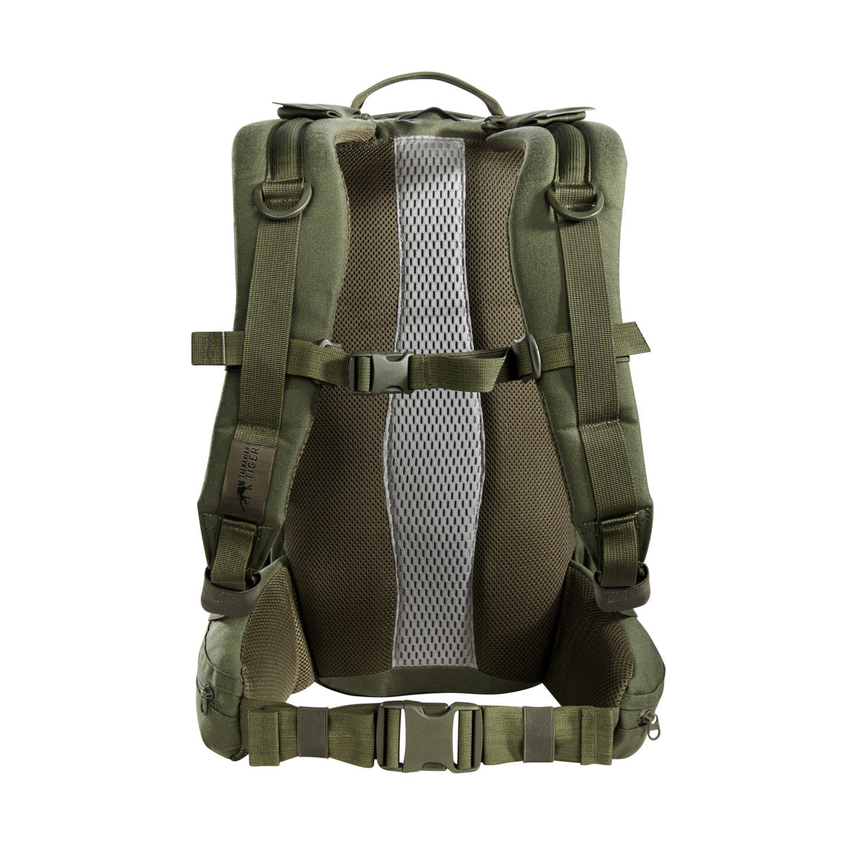 With a main compartment that opens completely and the special zipper guides it's possible to use the pack as a top loader. The shoulder straps can also be adjusted in length in order to wear the backpack over vests. www.defenceqstore.com.au