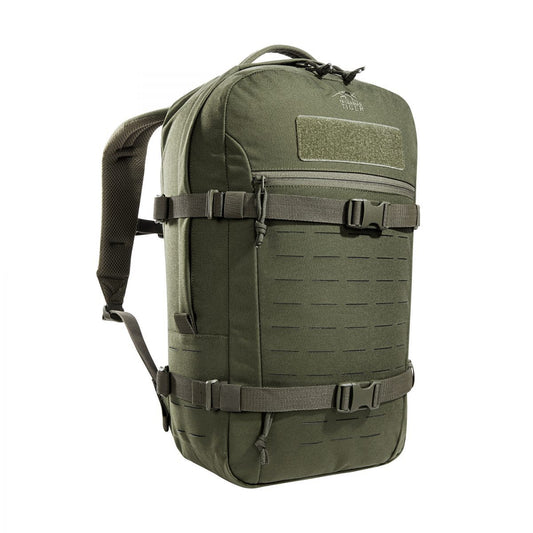 23 litre modular daypack. The back of the main compartment is lined with MOLLE hook panels for attaching compatible loop pouches. The flat zipper front pocket is great for documents while the laser-cut MOLLE on the front and sides allow you to add gear to suit your needs. It is also designed to hold a 15.4"" laptop. www.defenceqstore.com.au