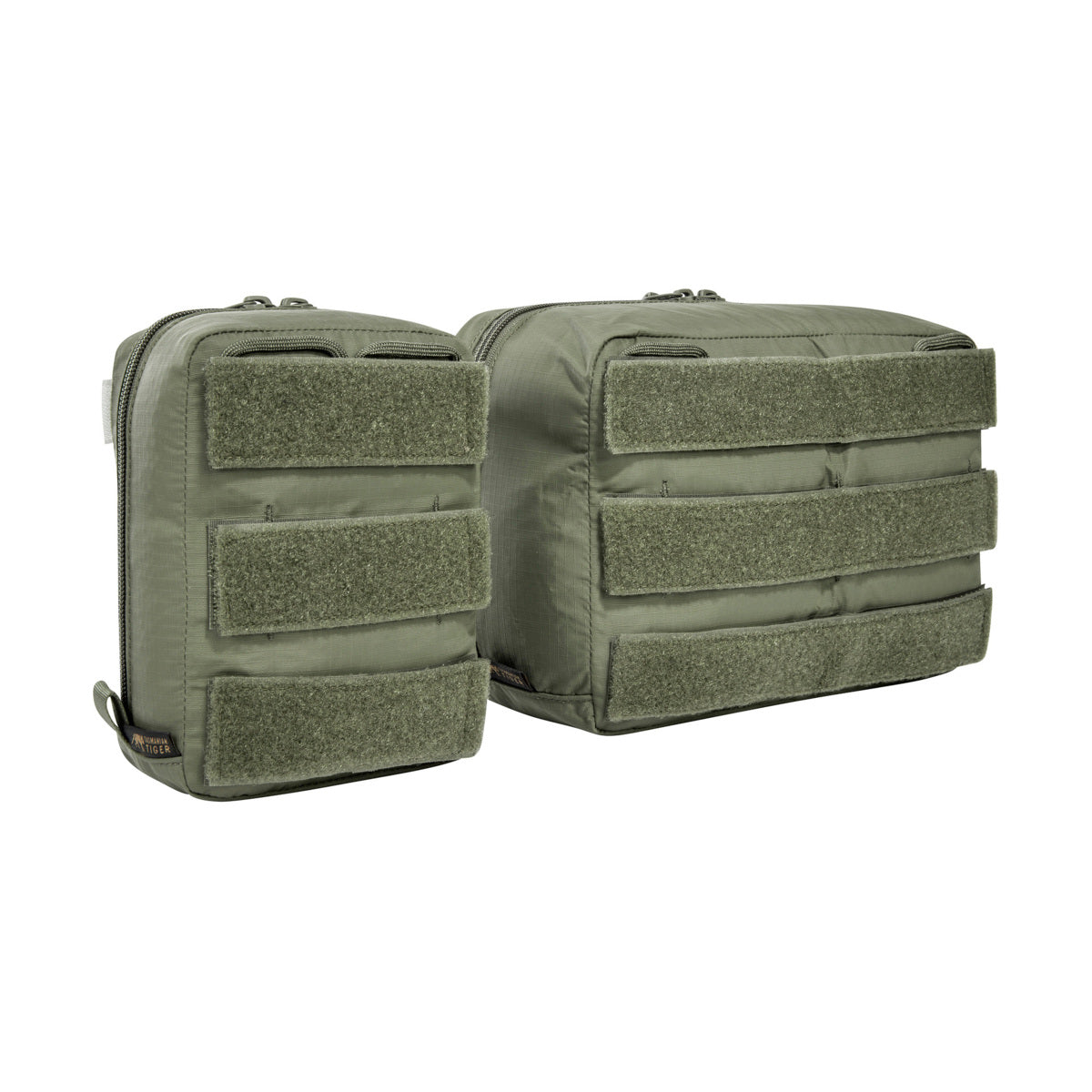 The pouches have a transparent lid made of mesh material and hook-and-loop strips on the back. They can be easily mounted on hook-and-loop surfaces or in the modular TT backpacks. www.defenceqstore.com.au