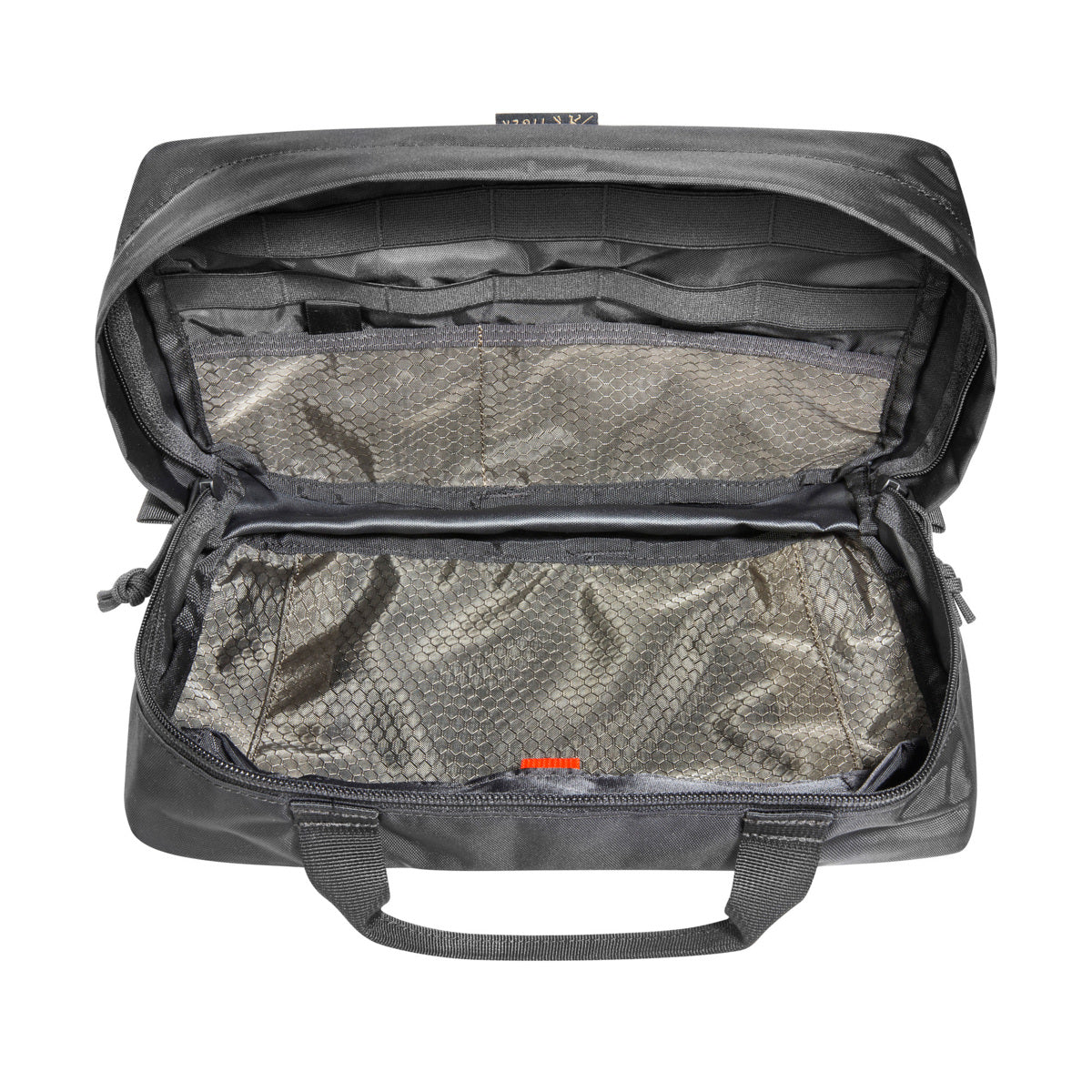 The TT Multipurpose Pouch VL can be attached to modular backpacks using the large, coverable hook-and-loop areas on the outside. On the inside it features mesh pockets, loops and an organizer. www.defenceqstore.com.au