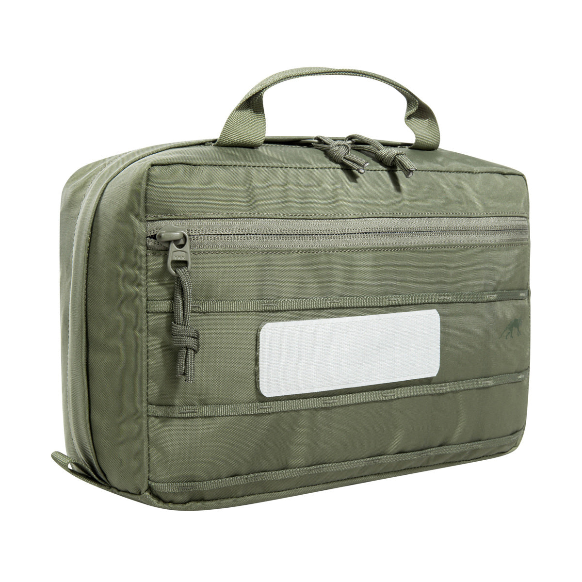 Sturdy equipment bag with 6 liter volume and handle. Attachable to modular backpacks. With mesh pockets, loops and an organizer inside. www.defenceqstore.com.au