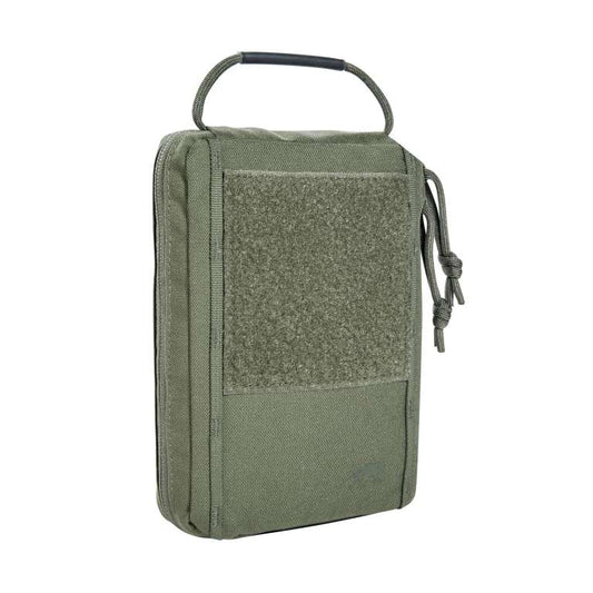 Accessory pocket for writing pad and pens. The TT Note Book Pocket MKII can be opened completely and has a wrist strap for secure transit. www.defenceqstore.com.au