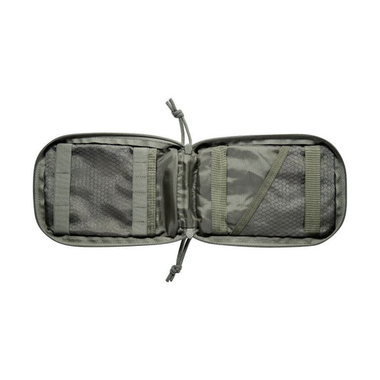 Accessory pocket for writing pad and pens. The TT Note Book Pocket MKII can be opened completely and has a wrist strap for secure transit. www.defenceqstore.com.au