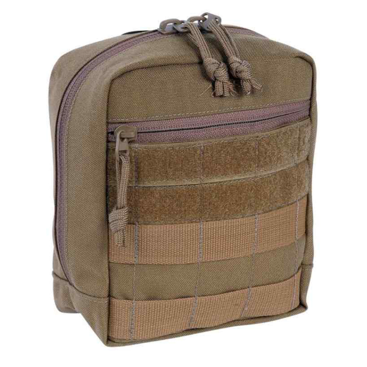 Elevate your tactical gear to a whole new level with the Tasmanian Tiger Tactical Pouch 6! Enjoy the convenience of the MOLLE snap button system, extra-wide zipped opening, and hook-and-loop strips for personalisation. www.defenceqstore.com.au  coyote front view