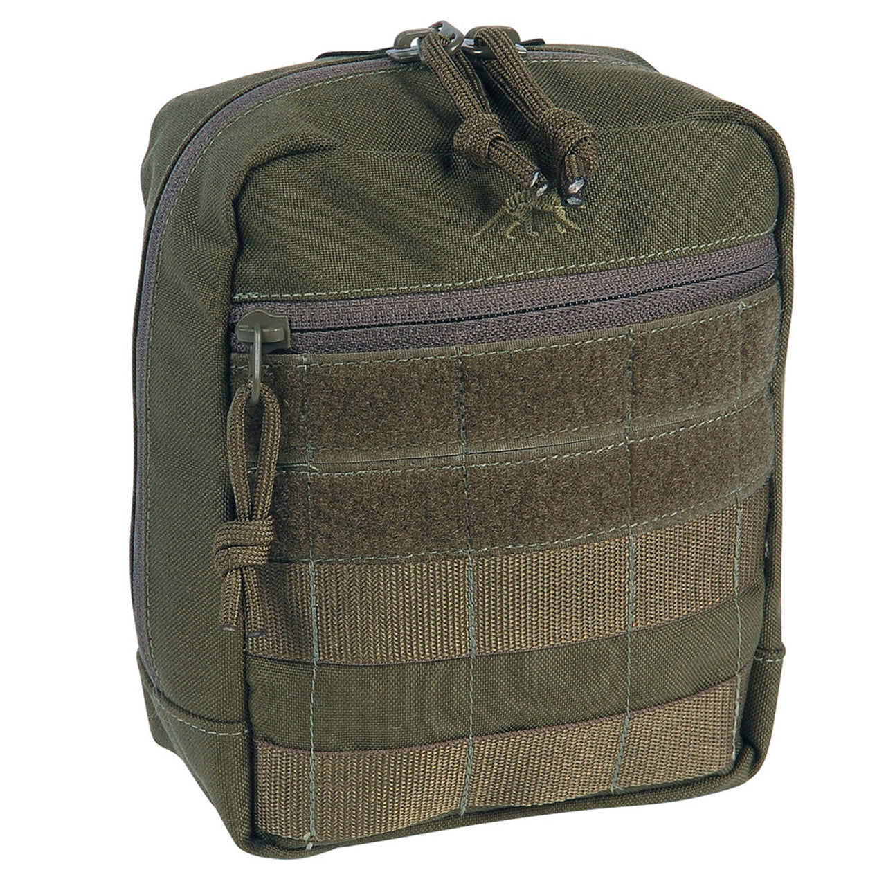 Elevate your tactical gear to a whole new level with the Tasmanian Tiger Tactical Pouch 6! Enjoy the convenience of the MOLLE snap button system, extra-wide zipped opening, and hook-and-loop strips for personalisation. www.defenceqstore.com.au olive front view