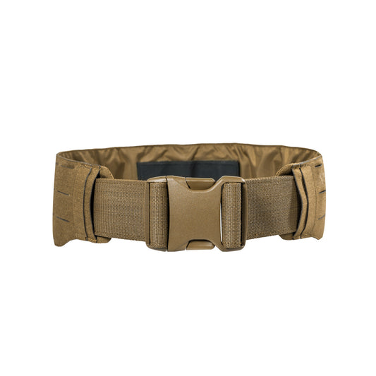 Extremely low-lying warrior belt for attaching to a tactical belt. The hook-and-loop fastening (hooks) is covered with a non-slip material when not in use. 4 laser-cut MOLLE slots high. www.defenceqstore.com.au