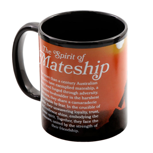 Introducing "The Spirit of Mateship Coffee Mug" – a tribute to the indomitable spirit of Australian soldiers who have exemplified the essence of mateship for over a century. www.defenceqstore.com.au