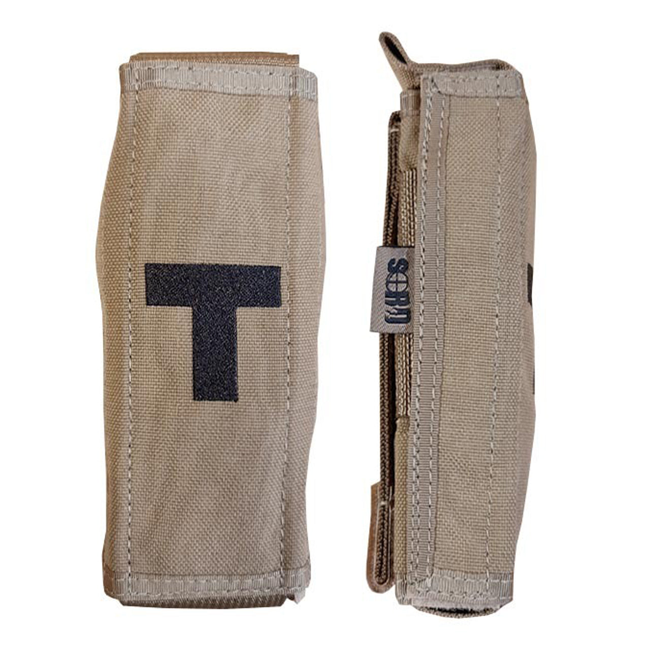 The tourniquet cover is designed to be worn on the man. The pouch is easily released by a velcro tab at the top when pulled allows the cover to drop open and expose the tourniquet. The pouch holds both the SOFTT and the C-A-T tourniquet. www.defenceqstore.com.au