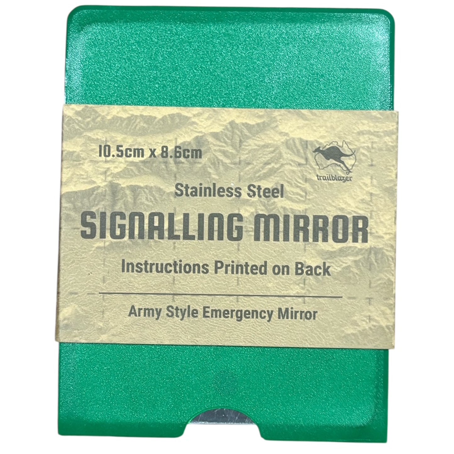 Master wilderness survival and personal grooming with this essential tactical mirror. Measuring 10.5cm x 8.6cm, it's compact enough to pack into any kit yet large enough for effective signaling in emergency situations. www.defenceqstore.com.au