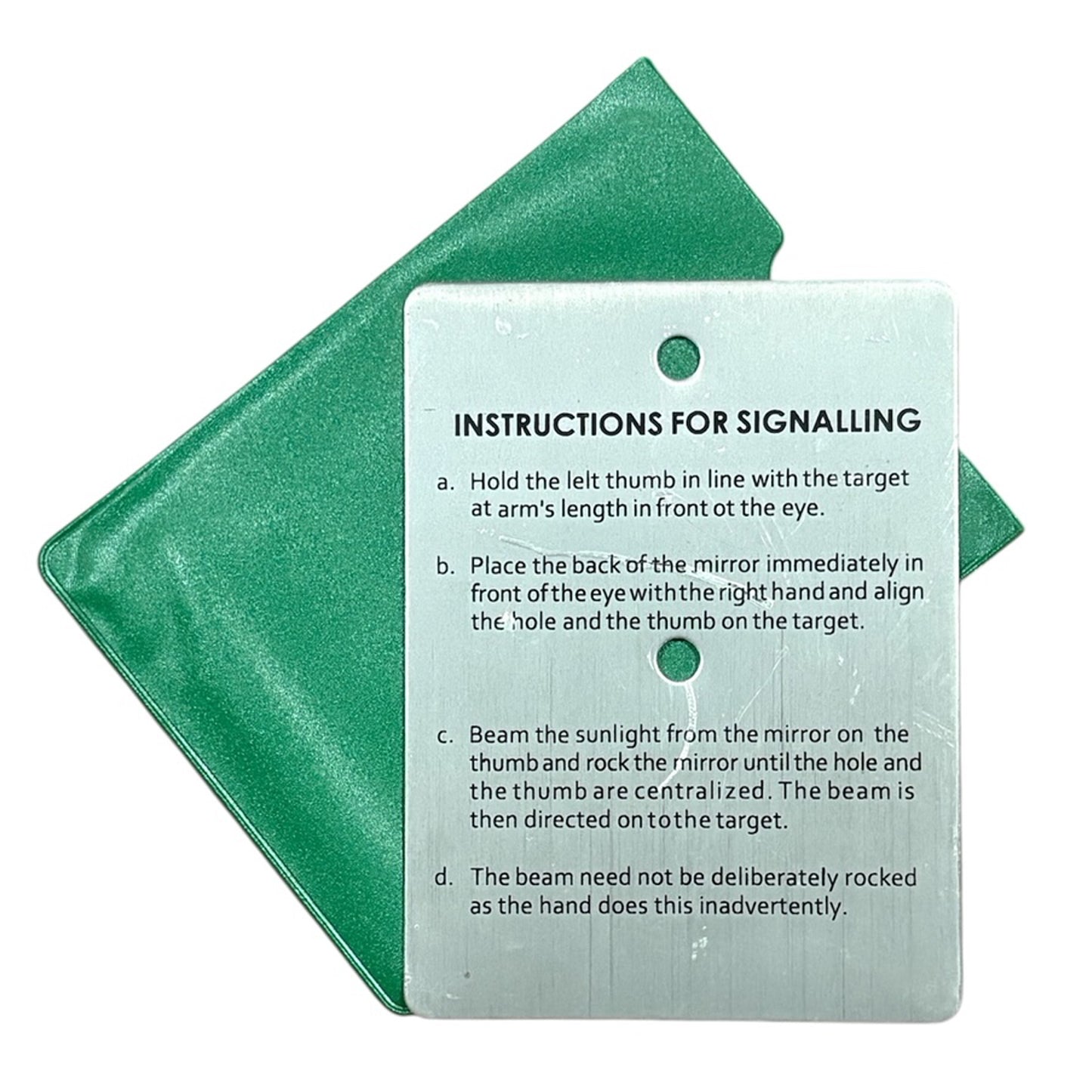 Master wilderness survival and personal grooming with this essential tactical mirror. Measuring 10.5cm x 8.6cm, it's compact enough to pack into any kit yet large enough for effective signaling in emergency situations. www.defenceqstore.com.au