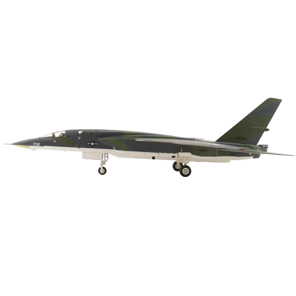 This 1/72 scale RA-5C Vigilante represents a rare piece of Cold War naval aviation history. Aircraft 149313, assigned to RVAH-6 ‘Fleurs’ reconnaissance squadron aboard USS Constellation, features an experimental paint scheme from 1966 operations. www.defenceqstore.com.au