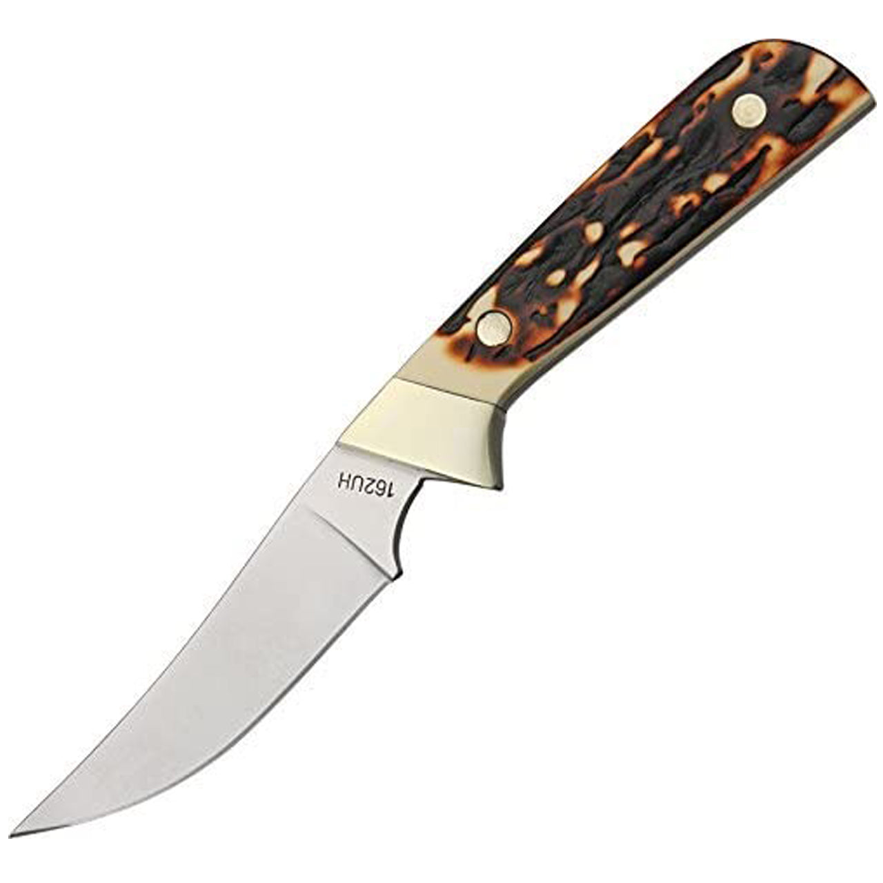 This Uncle Henry Wolverine Knife is a great tool to take along on hunting trips. It features a stainless steel satin finish clip point blade. The full tang blade is clad with Staglon scales, brass rivets and polished brass nickel bolsters. The Wolverine fixed blade comes with a leather sheath. www.defenceqstore.com.au