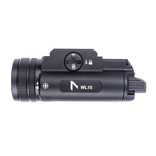 The WL15 Tactical Weapon Light is designed for professional tactical applications, delivering a powerful 1200-lumen output for high-visibility illumination in critical environments. www.defenceqstore.com.au