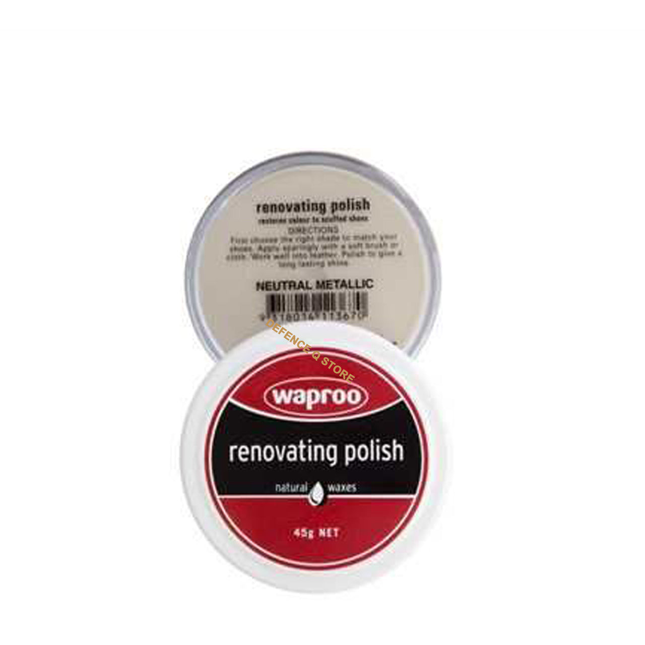 Waproo Renovating Polish is designed to restore colour and shine to scuffed footwear. Transform dull, worn-out shoes into stylish and polished footwear with Waproo Renovating Polish. Revive and rejuvenate your favorite kicks with just one easy step! www.defenceqstore.com.au