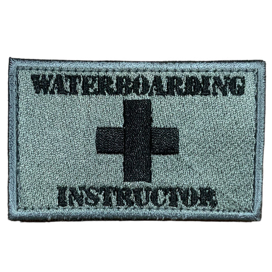 Become a master of waterboarding with our Waterboarding Instructor Embroidery Morale Patch Hook &amp; Loop, measuring 8x5cm! Perfect for those who are passionate about perfecting their skills and inspiring others to do the same. www.defenceqstore.com.au