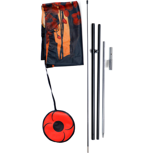 The We Will Remember Them Lawn Flag is a powerful symbol of commemoration and remembrance. It is designed to honour those who have served and sacrificed for our country. www.defenceqstore.com.au