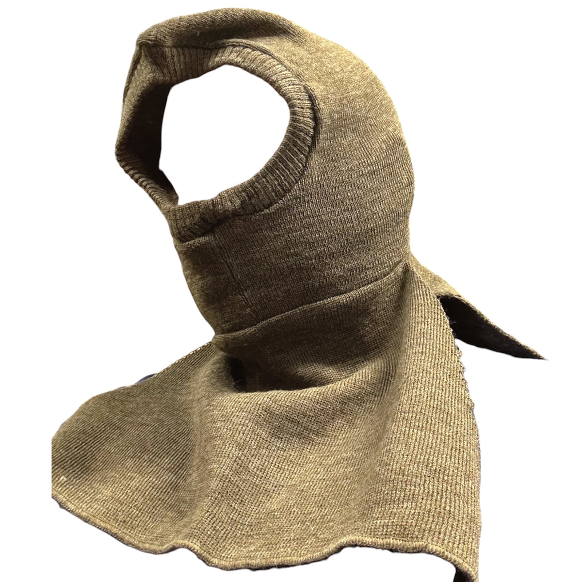 Stay warm and protected with our premium 100% wool balaclava in classic green. Crafted from pure merino wool, this full-face covering delivers exceptional insulation and breathability in harsh conditions. www.defenceqstore.com.au