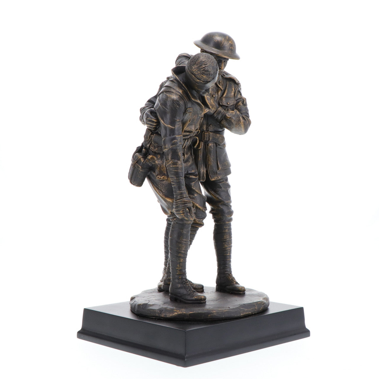 This evocative 300mm tall mounted limited edition cold cast bronze figurine pays tribute to the bravery and sacrifice of the Australian Imperial Force during the Great War 1914-1918. It serves as a poignant reminder of the immense toll the war took on Australia, with over 330,000 soldiers serving overseas and more than 62,000 losing their lives. www.defenceqstore.com.au