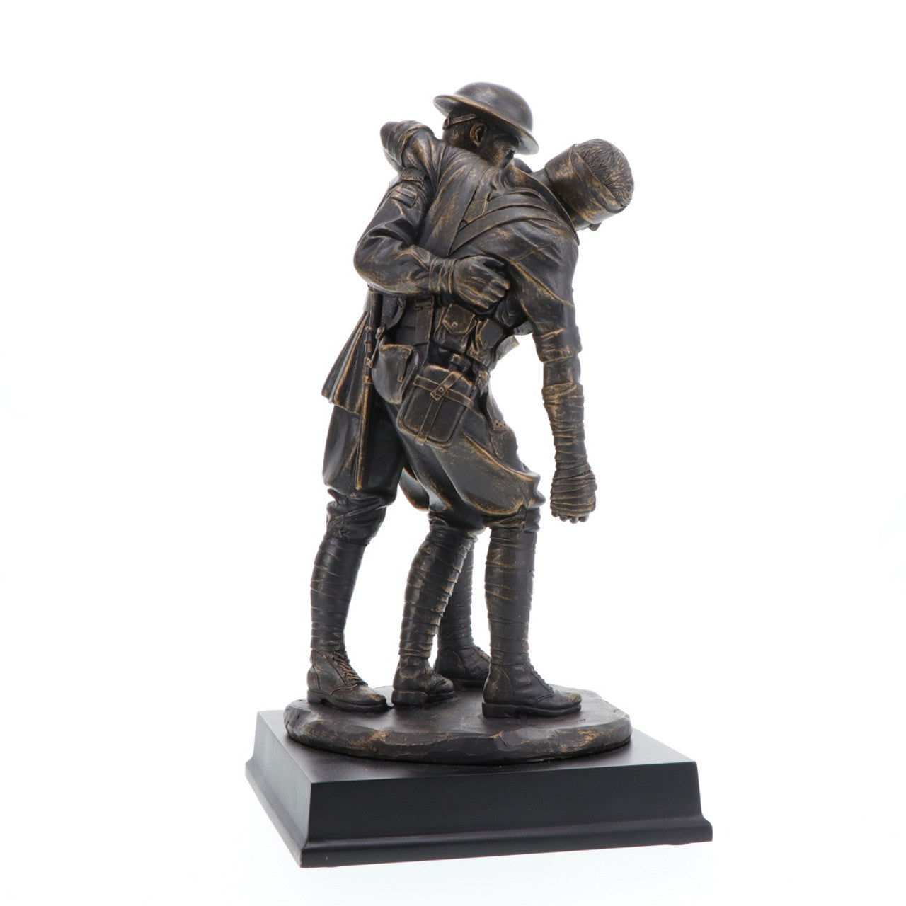 This evocative 300mm tall mounted limited edition cold cast bronze figurine pays tribute to the bravery and sacrifice of the Australian Imperial Force during the Great War 1914-1918. It serves as a poignant reminder of the immense toll the war took on Australia, with over 330,000 soldiers serving overseas and more than 62,000 losing their lives. www.defenceqstore.com.au