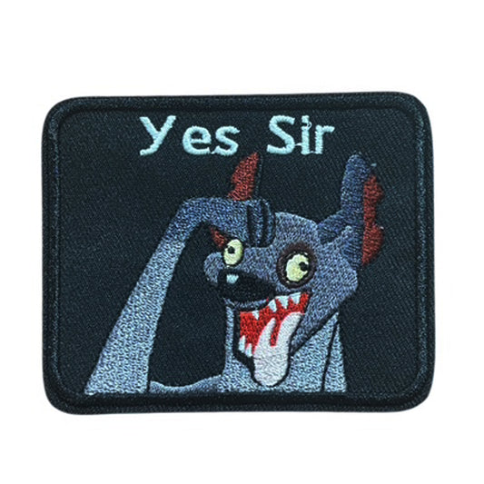 Unleash your creativity with the Yes Sir Embroidery Patch Plain Backed Sew On! Measuring 8x6.5cm and featuring a beautifully embroidered design ready to sew onto your gear, this patch is a must-have for any collector. www.defenceqstore.com.au