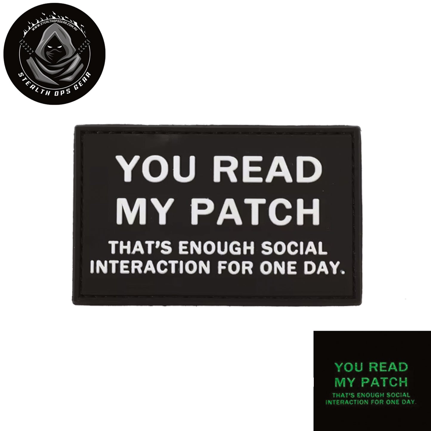 You Read My Patch Morale Patch PVC - Stealth Ops Gear. This bold PVC morale patch delivers attitude and authenticity to your tactical gear, backpack, or everyday carry. At 8x5cm, it's sized perfectly for visibility without overwhelming your setup. www.defenceqstore.com.au