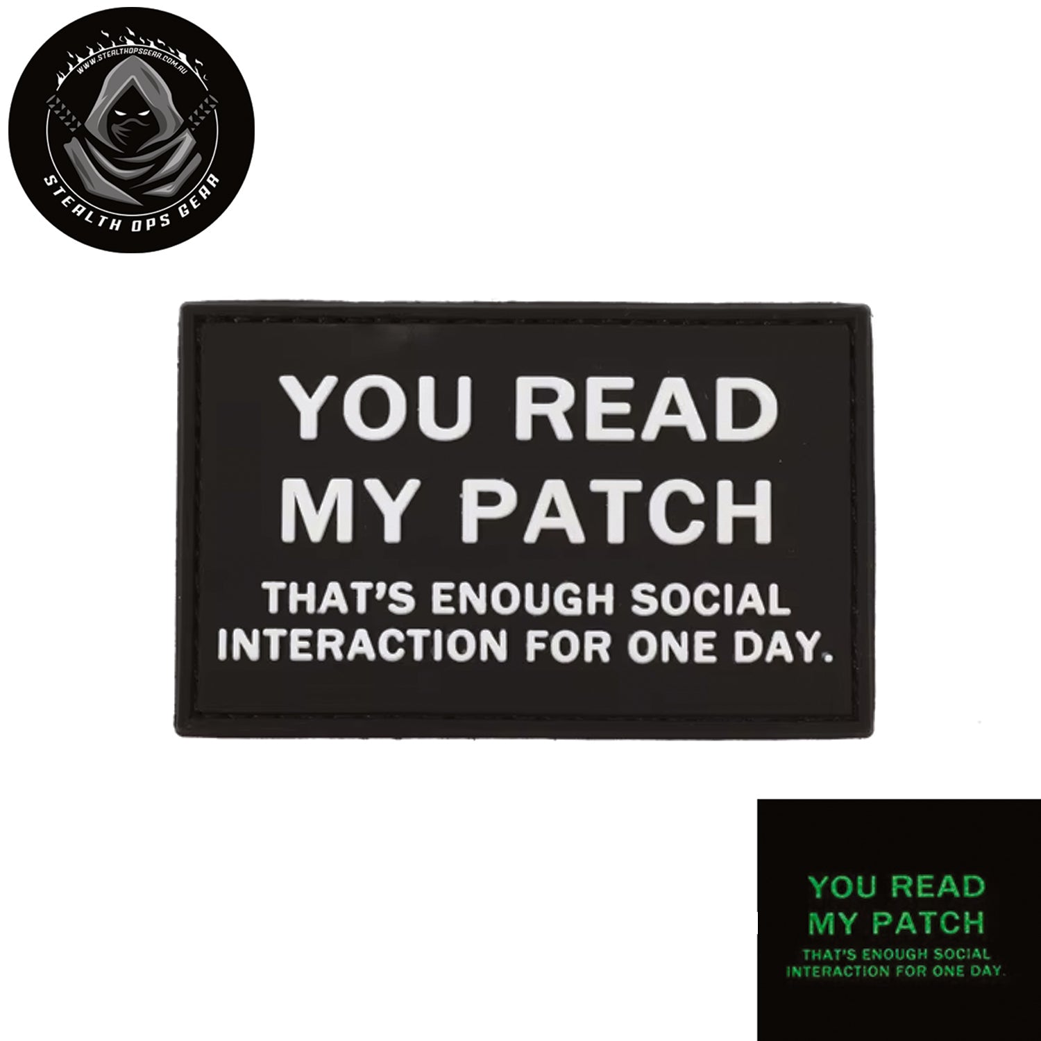 You Read My Patch Morale Patch PVC - Stealth Ops Gear. This bold PVC morale patch delivers attitude and authenticity to your tactical gear, backpack, or everyday carry. At 8x5cm, it's sized perfectly for visibility without overwhelming your setup. www.defenceqstore.com.au