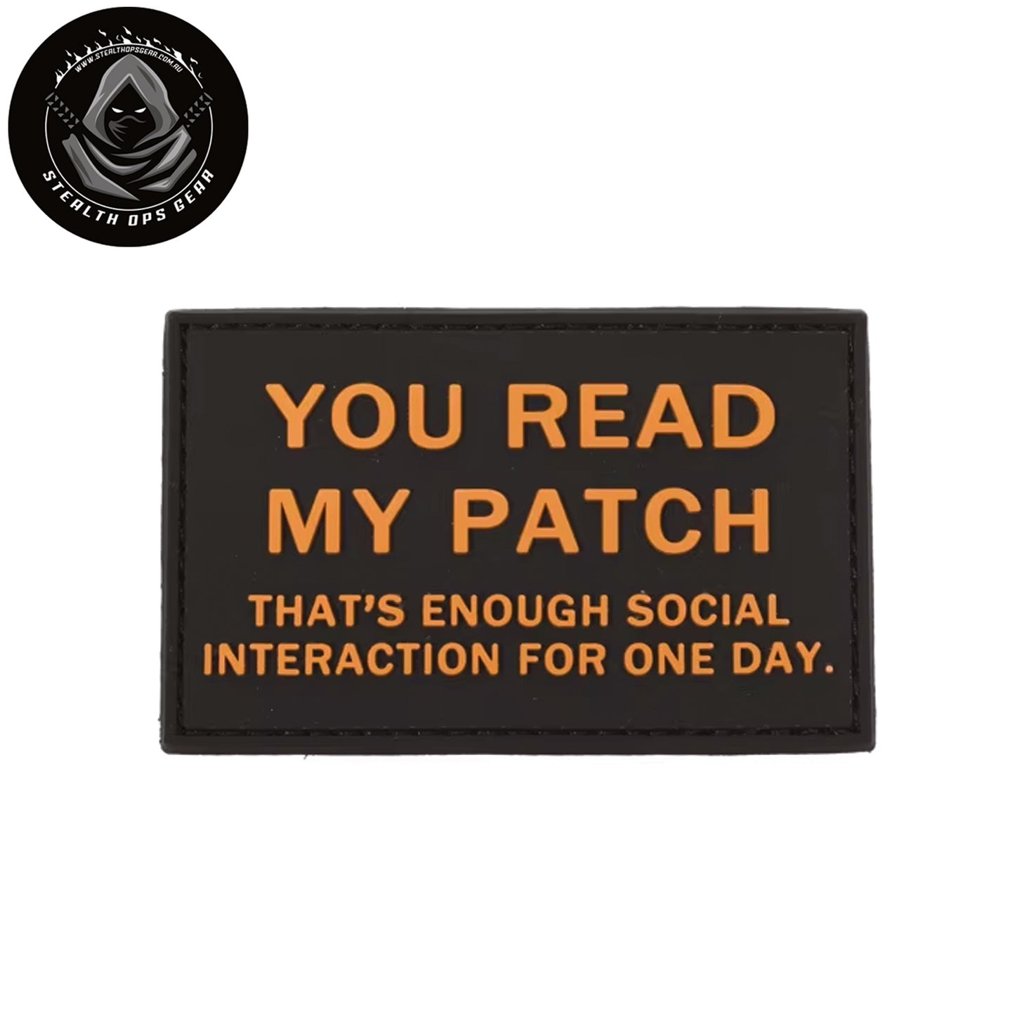 You Read My Patch Morale Patch PVC - Stealth Ops Gear. This bold PVC morale patch delivers attitude and authenticity to your tactical gear, backpack, or everyday carry. At 8x5cm, it's sized perfectly for visibility without overwhelming your setup. www.defenceqstore.com.au