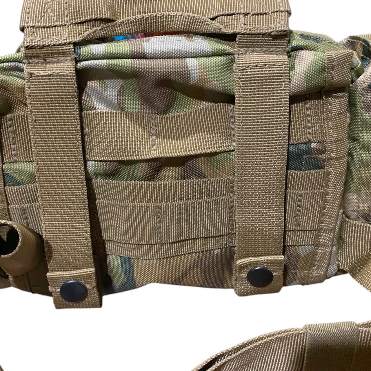 Elevate your outdoor adventures with the AMCU Waist Bag With MOLLE Adaptability! This versatile bum bag features convenient side and front pockets, as well as MOLLE fittings and x2 straps for ultimate functionality. The top compression strap/handle and waist belt ensure a secure fit, while the main compartment with mesh divider allows for easy organization. Crafted with heavy duty fabric, this bag can handle even the toughest terrain.  www.defenceqstore.com.au