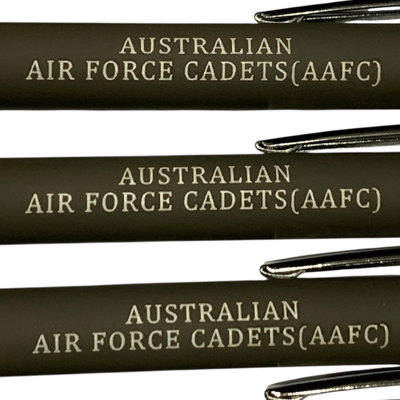 The Australian Air Force Cadets (AAC) Pen Gray is a versatile tool that combines both a black ink pen and a stylus for touch screens. Perfect for conferences and events, this pen makes a comfortable and useful gift that is sure to be a favourite among recipients. www.defenceqstore.com.au