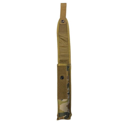 Secure your torch or baton with confidence using this heavy-duty pouch, engineered from robust 900D fabric with dual polyurethane coating for maximum durability. The combination velcro and press stud closure keeps your gear locked in place, while the drainage hole prevents moisture buildup. www.defenceqstore.com.au