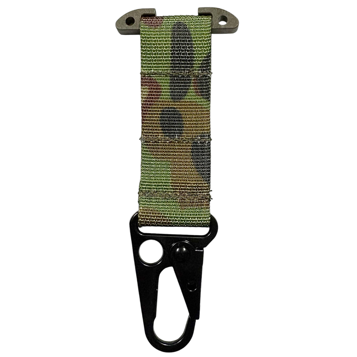 Secure your essentials with military-grade reliability. This AMC tactical key holder combines premium nylon webbing with heavy-duty stainless steel construction to keep your keys and small gear exactly where you need them.  www.defenceqstore.com.au