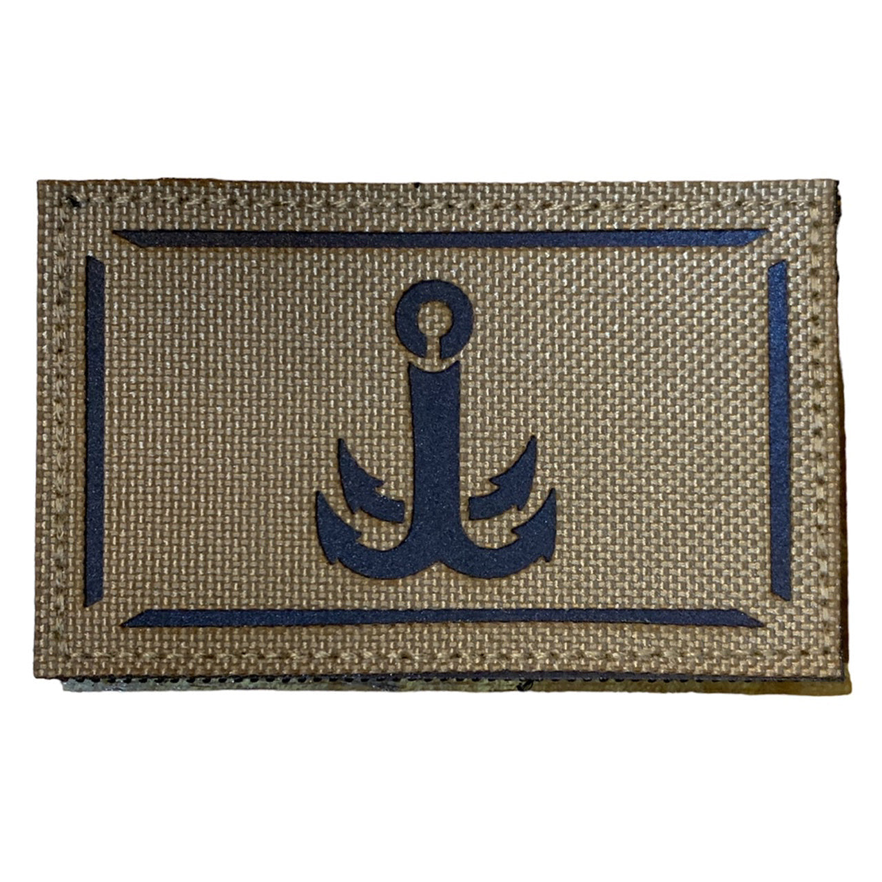 Anchor Laser Cut Tan Patch Hook & Loop.   Size: 8x5cm  HOOK AND LOOP BACKED PATCH(BOTH PROVIDED) www.defenceqstore.com.au