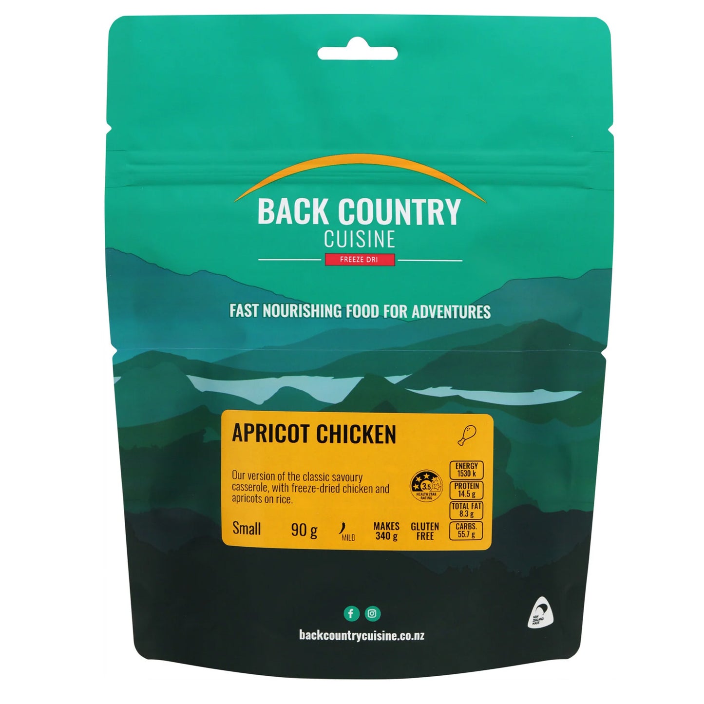 Back Country Cuisine Freeze Dried Meal Apricot Chicken