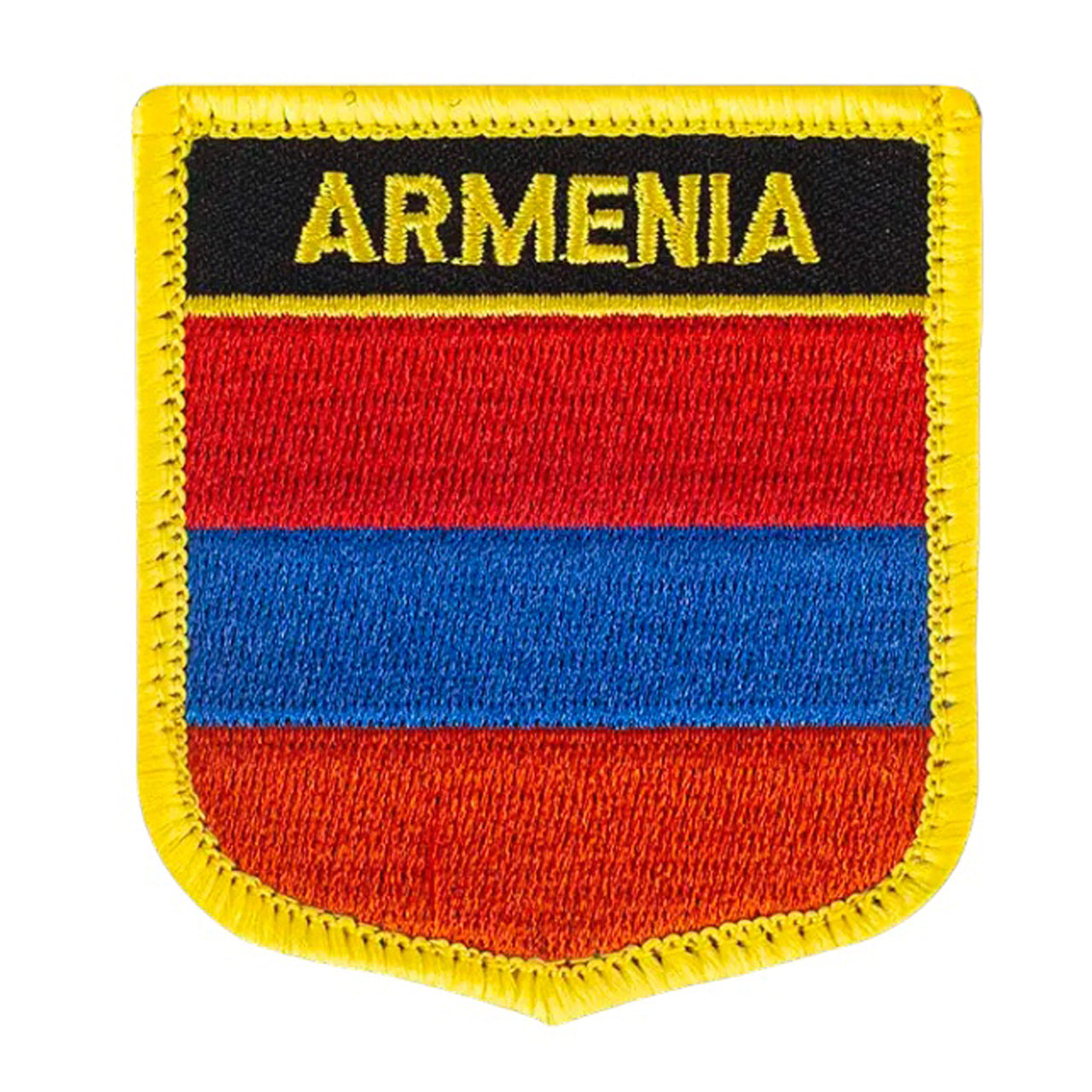 Toppa Armenia con stemma bandiera stiratore patch 9x6 cm Toppa Armenia con stemma bandiera stiratore patch 9x6 cm