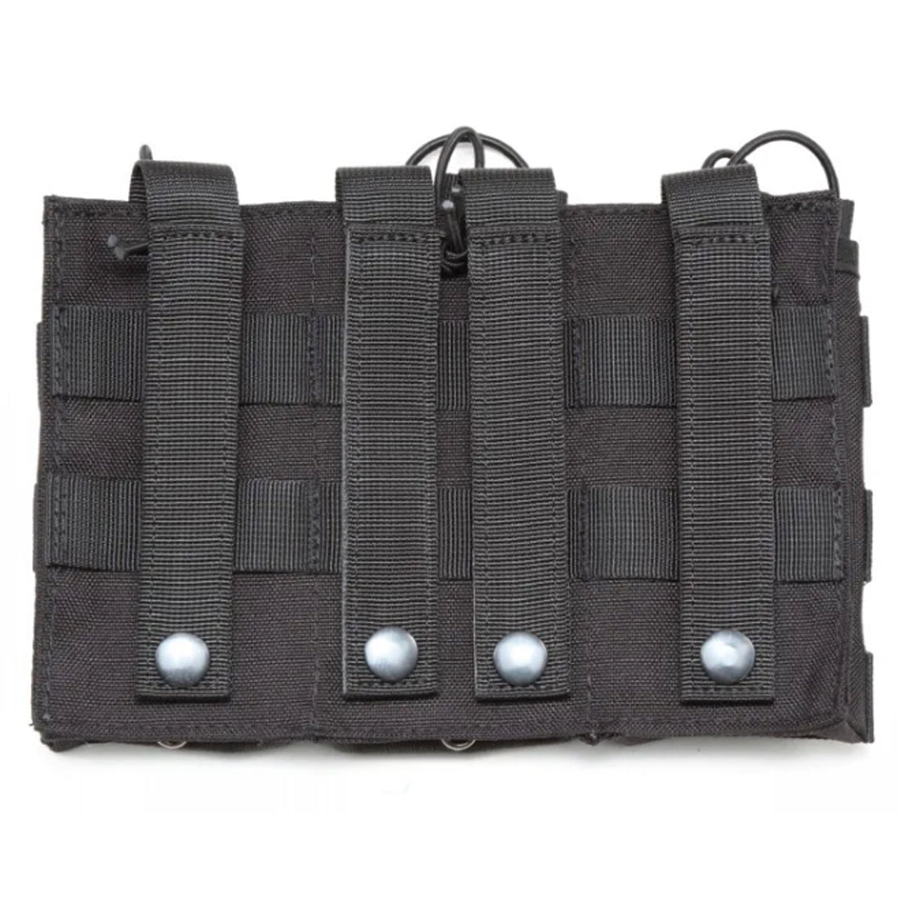 Experience the convenience of the Airsoft Combat Triple Mag Pouch! With a simple open-top design and elastic bungee cord fasteners featuring easy pull tabs, it's hassle-free to carry your magazines. www.defenceqstore.com.au