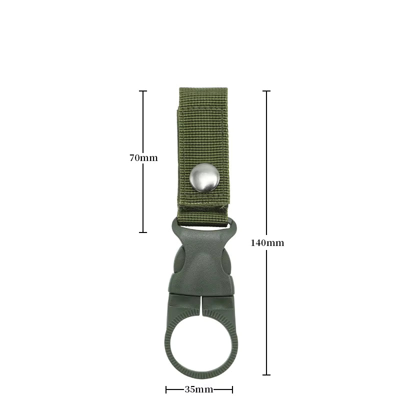 Stay hydrated without breaking stride. This versatile water bottle holder clips securely to your belt, MOLLE webbing, pack, or vest—keeping your drink within arm's reach during missions, training, hikes, or hunts. The quick-release system lets you grab a drink in seconds, no fumbling required. www.defenceqstore.com.au