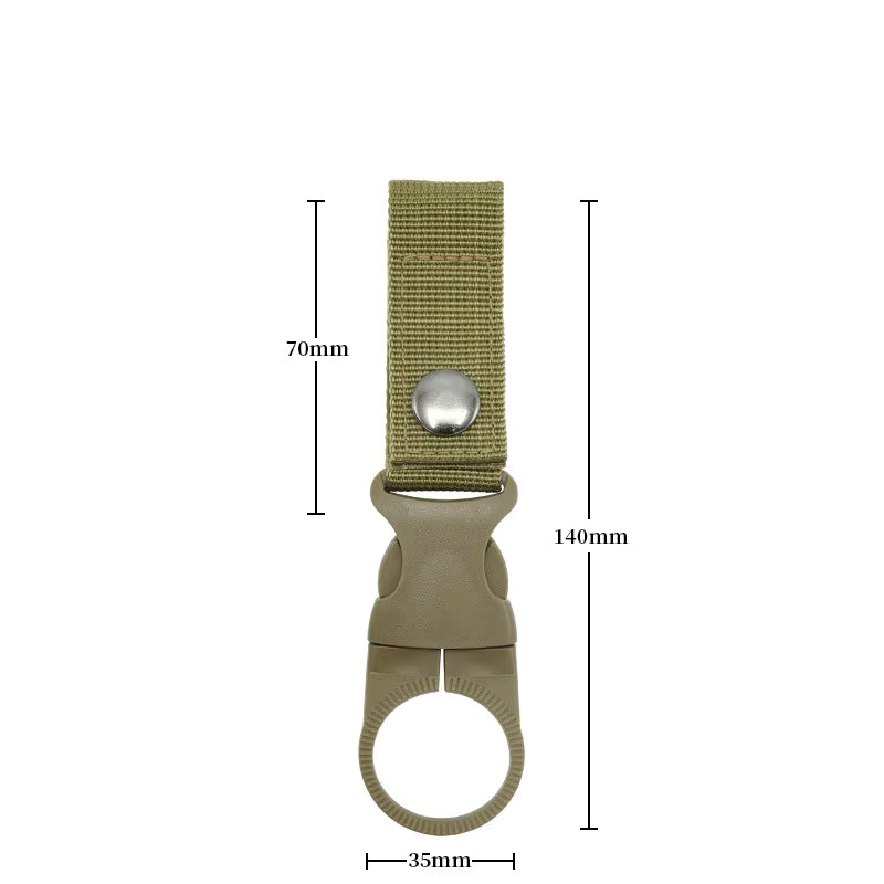 Stay hydrated without breaking stride. This versatile water bottle holder clips securely to your belt, MOLLE webbing, pack, or vest—keeping your drink within arm's reach during missions, training, hikes, or hunts. The quick-release system lets you grab a drink in seconds, no fumbling required. www.defenceqstore.com.au