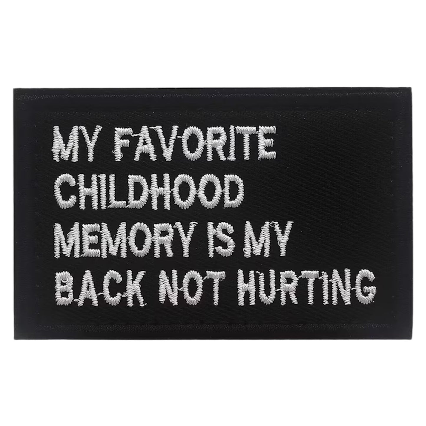 Memory Is My Back Not Hurting Embroidery Morale Patch, measuring 8x5cm, is a striking and durable addition to personalize your gear with style and toughness. Crafted with high-quality embroidery, this patch features a versatile pattern that blends seamlessly with various tactical and outdoor equipment. www.defenceqstore.com.au