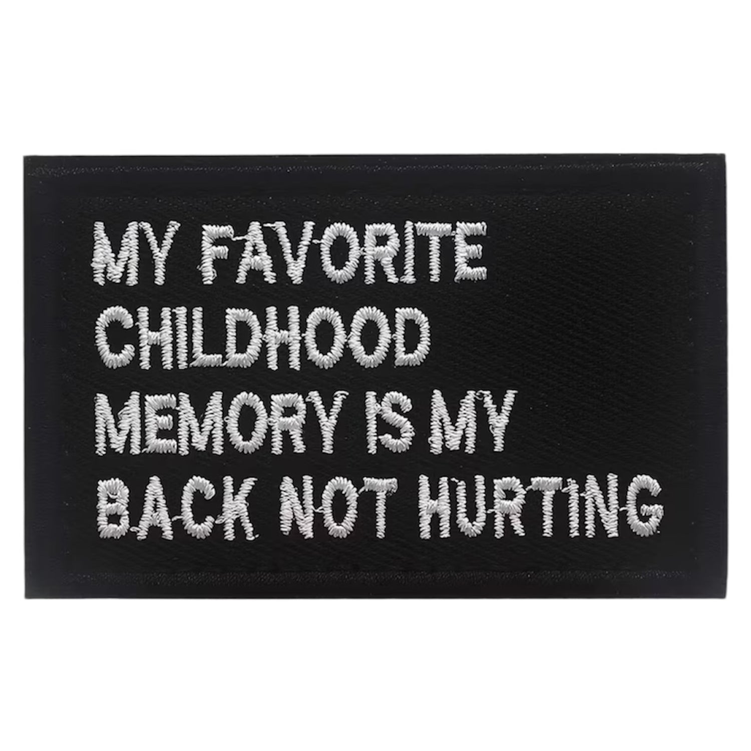 Memory Is My Back Not Hurting Embroidery Morale Patch, measuring 8x5cm, is a striking and durable addition to personalize your gear with style and toughness. Crafted with high-quality embroidery, this patch features a versatile pattern that blends seamlessly with various tactical and outdoor equipment. www.defenceqstore.com.au