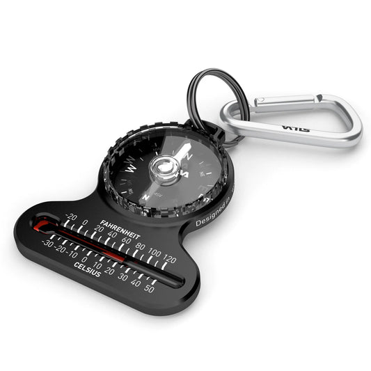 Not for advanced navigation, but a great aid if you need to find the right direction or a backup for a more advanced compass. It fits right in your pocket and comes with a carabiner hook for attachment as well as a thermometer to keep you aware of your environment’s shiftings. Keep this compass in your pocket at all times and you’ll be safe! www.defenceqstore.com.au
