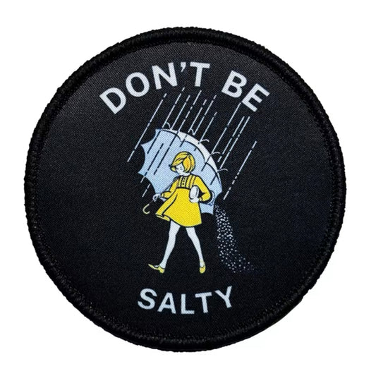 Unleash your creativity with the Don't Be Salty Embroidery Morale Patch Hook &amp; Loop! Measuring 7.5cm and featuring a beautifully embroidered design and secure hook &amp; loop backing, this patch is a must-have for any collector. www.defenceqstore.com.au