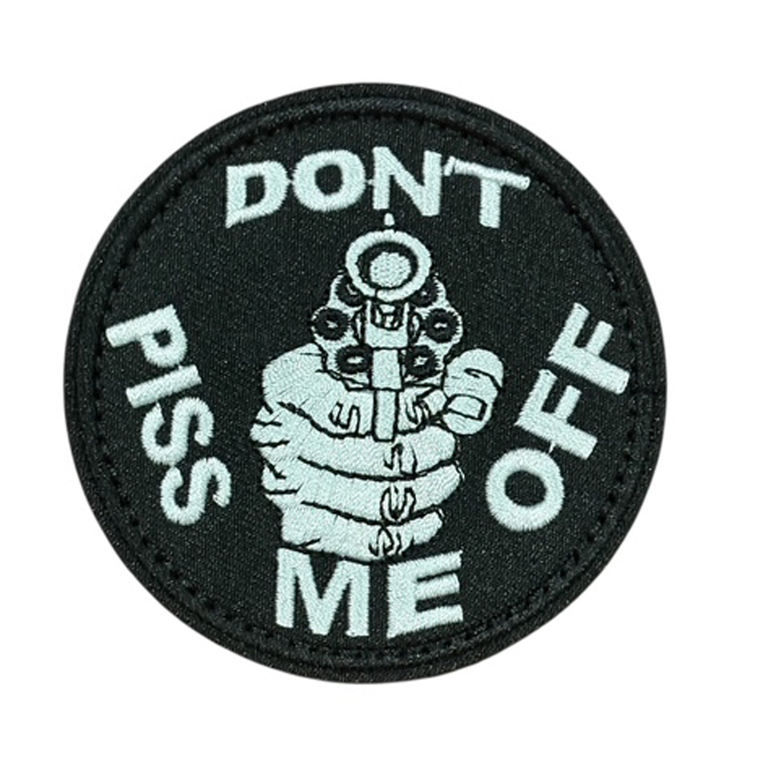 Don't Piss Me Off Embroidery Morale Patch - Stealth Ops Gear, measuring 8cm, is a striking and durable addition to personalize your gear with style and toughness. Crafted with high-quality embroidery, this patch features a versatile pattern that blends seamlessly with various tactical and outdoor equipment. www.defenceqstore.com.au