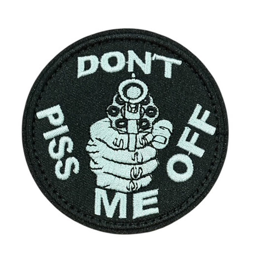 Don't Piss Me Off Embroidery Morale Patch - Stealth Ops Gear, measuring 8cm, is a striking and durable addition to personalize your gear with style and toughness. Crafted with high-quality embroidery, this patch features a versatile pattern that blends seamlessly with various tactical and outdoor equipment. www.defenceqstore.com.au